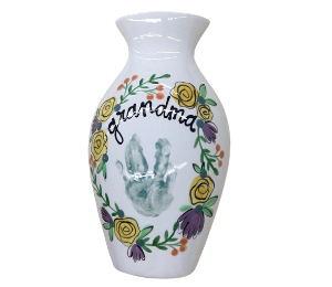 Westchester Floral Handprint Vase