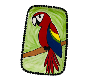 Westchester Scarlet Macaw Plate