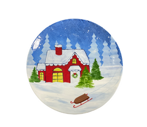 Westchester Christmas Cabin Plate