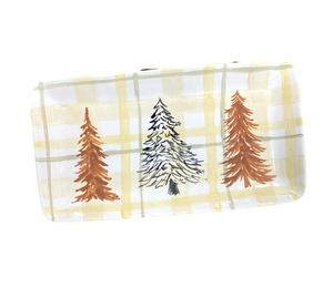 Westchester Pines And Plaid Platter